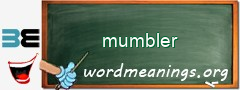 WordMeaning blackboard for mumbler